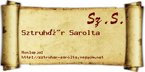 Sztruhár Sarolta névjegykártya