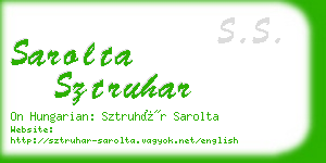 sarolta sztruhar business card